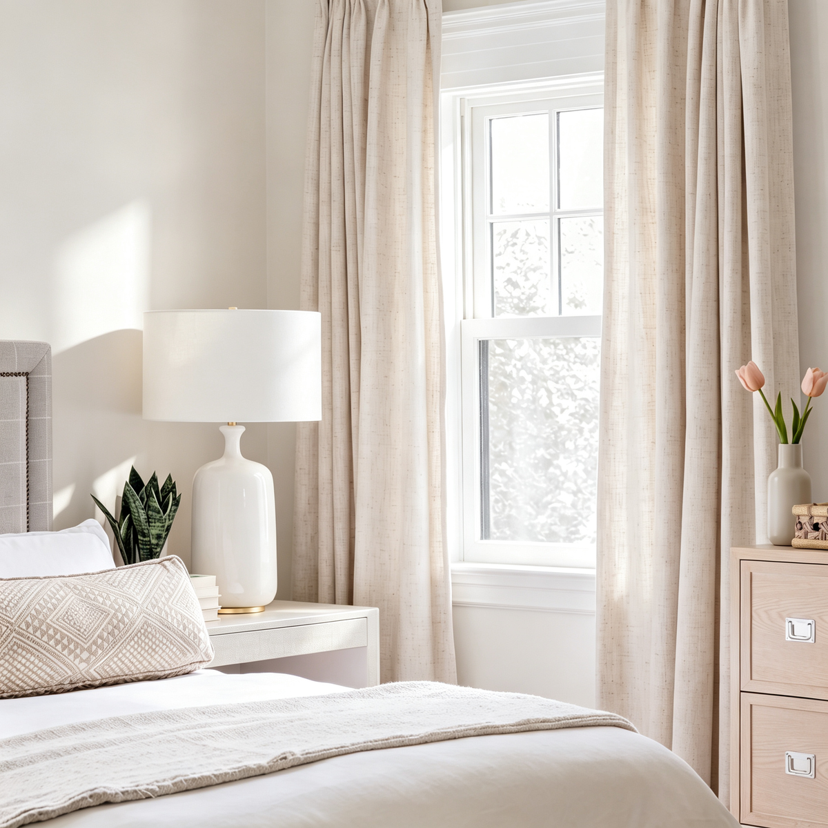 Linen Textured Sheer Curtains