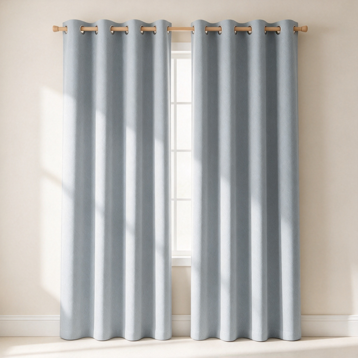 Herringbone blackout curtains