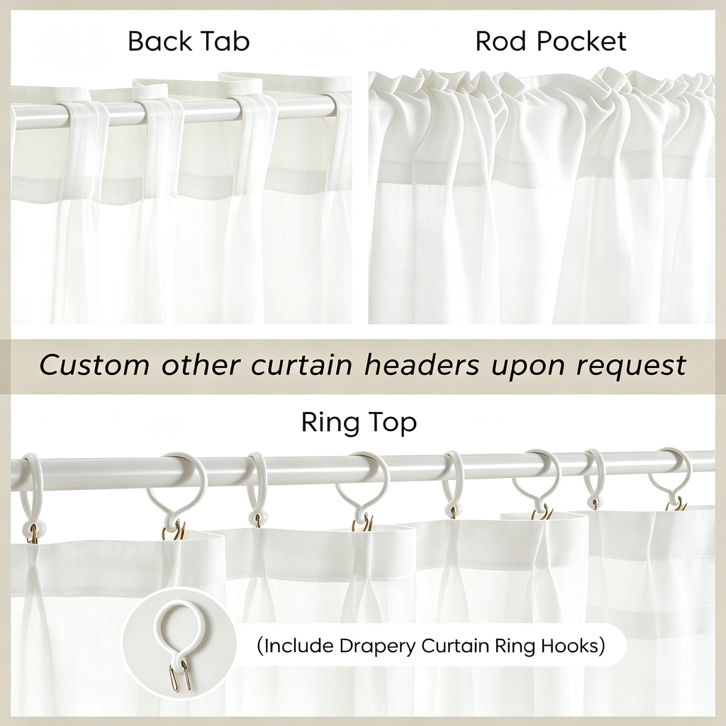 Light-Filtering Privacy Sheer Curtains