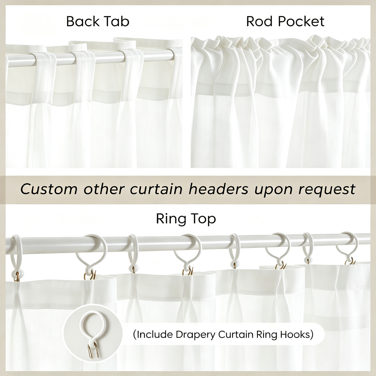 Light-Filtering Privacy Sheer Curtains