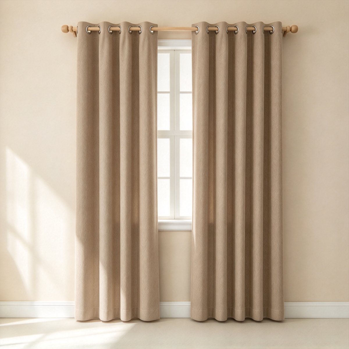 Herringbone blackout curtains