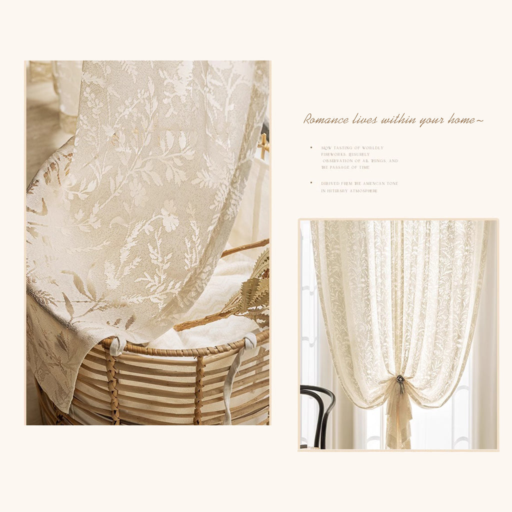 Hollow Mirror Sheer Curtain
